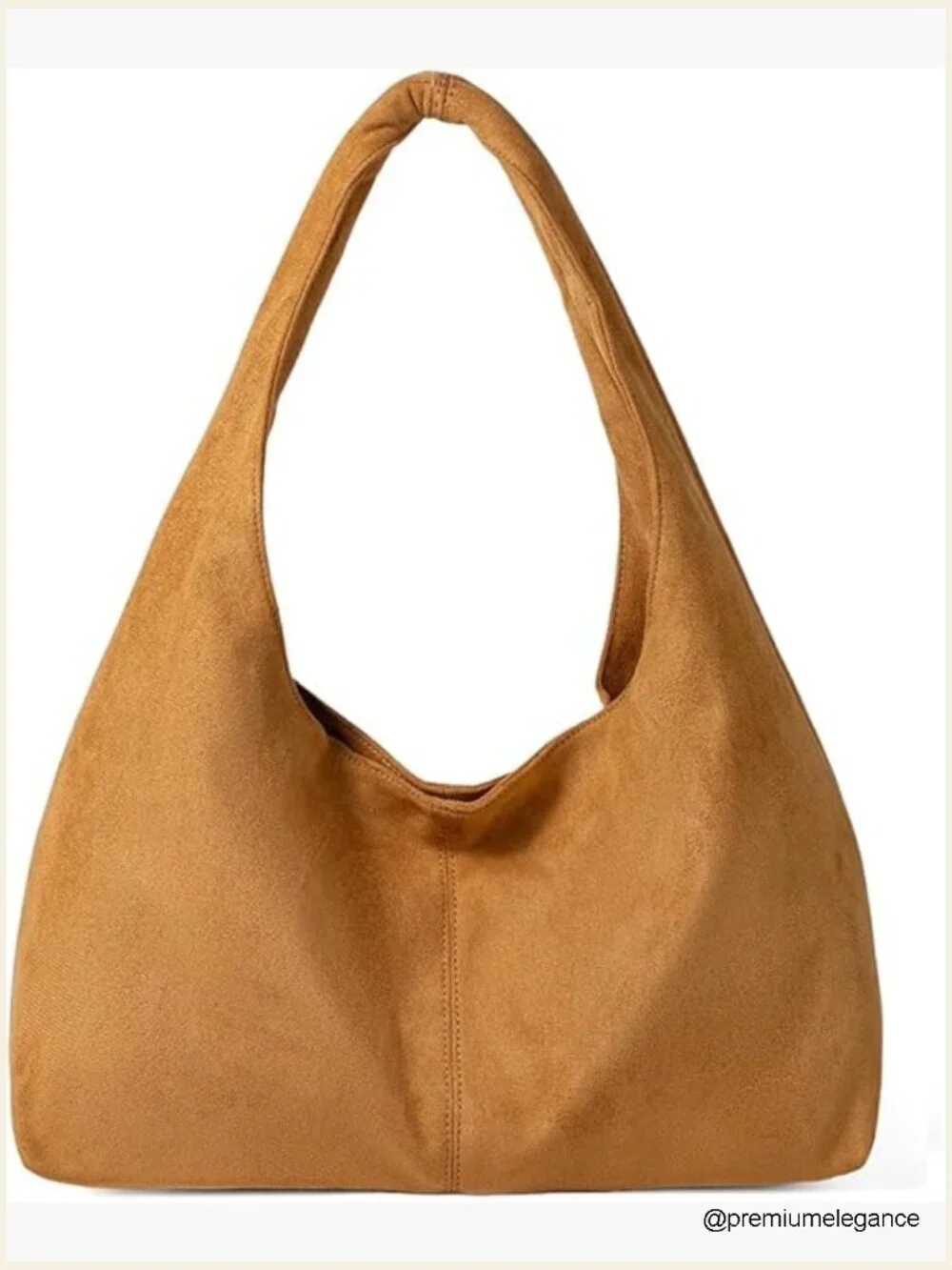 Suede Tote Bag Crescent Shoulder Handbag Work Bag Dumpling Bag